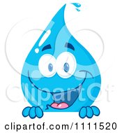 Poster, Art Print Of Water Drop Smiling Over A Sign