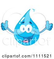 Poster, Art Print Of Water Drop Holding Two Thumbs Up