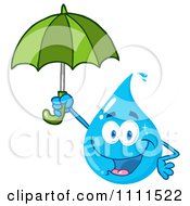 Poster, Art Print Of Water Drop Holding An Umbrella