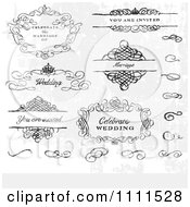 Poster, Art Print Of Hand Drawn Wedding Design Elements And Swirls