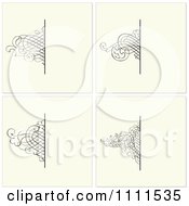 Poster, Art Print Of Ornate Swirl Borders And Copyspace On Beige