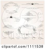 Poster, Art Print Of Ornate Swirl Frames And Design Elements On Gradient