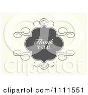 Clipart Thank You Frame On Beige Royalty Free Vector Illustration