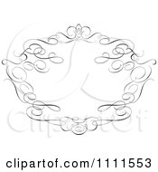 Poster, Art Print Of Ornate Black Swirl Frame On White