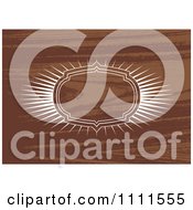Clipart Burst Frame Over Wood Grain Royalty Free Vector Illustration