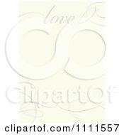 Poster, Art Print Of Gray Love And Swirl Frame On Beige