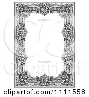 Poster, Art Print Of Ornate Black And White Victorian Frame With Copyspace
