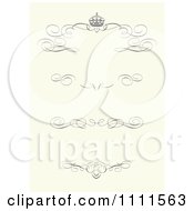 Clipart Ornate Crown And Swirl Frame Royalty Free Vector Illustration