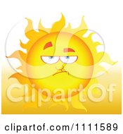 Poster, Art Print Of Grumpy Sun Mascot 2