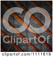 Poster, Art Print Of 3d Cement Diagonal Lines Over Rusty Orange