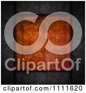 Poster, Art Print Of 3d Orange Grunge Plaque On Cement