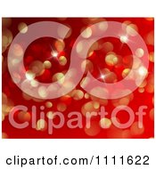 Poster, Art Print Of Red And Gold Sparkling Bokeh Christmas Lights Background