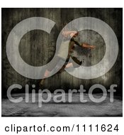 Poster, Art Print Of 3d Grungy Street Dancer Over Metal