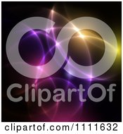 Poster, Art Print Of Colorful Light Orbs On Black