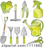 Poster, Art Print Of Green Gardening Tools