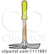 Poster, Art Print Of Green Handled Gardening Mattock