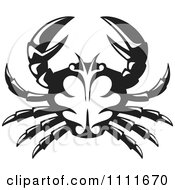 Clipart Black And White Crab Royalty Free Vector Illustration by Any Vector