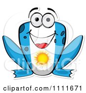 Clipart Argentinian Flag Frog Royalty Free Vector Illustration