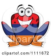 Clipart Armenian Flag Frog Royalty Free Vector Illustration