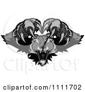 Clipart Pouncing Black Panther Mascot Royalty Free Vector Illustration
