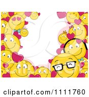 Poster, Art Print Of Valentine Smiley Emoticon Frame With Copyspace