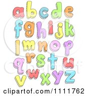 Poster, Art Print Of Colorful Doodled Lowercase Letters