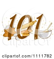 Poster, Art Print Of Baking 101 Icon With Eggs Bread And A Bowl
