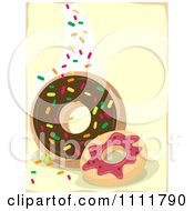 Poster, Art Print Of Donuts With Sprinkles On Yellow