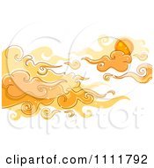 Clipart Magical Orange Clouds In The Sky With The Sun Royalty Free Vector Illustration by BNP Design Studio