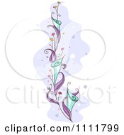 Poster, Art Print Of Beautiful Purple Vine With Blue Flowers