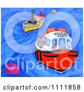 Poster, Art Print Of Boat And Polruan Ferry