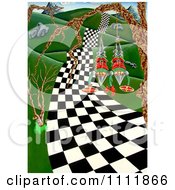 Poster, Art Print Of Soldiers Going Down A Checkered Path