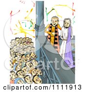 Poster, Art Print Of Mob Shouting Crucify Him To Judge Pilate With Jesus At His Trial