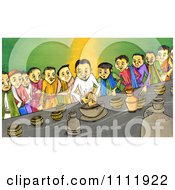 Poster, Art Print Of People Breaking Bread At The Last Supper