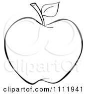 Clipart Outlined Apple Royalty Free Vector Illustration