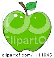 Clipart Green Apple 3 Royalty Free Vector Illustration by Hit Toon