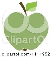 Clipart Green Apple 1 Royalty Free Vector Illustration