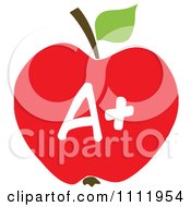 Poster, Art Print Of Red A Plus School Apple 1