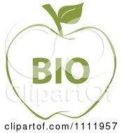 Clipart Green Bio Apple 1 Royalty Free Vector Illustration