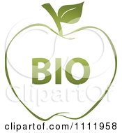 Clipart Green Bio Apple 2 Royalty Free Vector Illustration