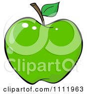 Clipart Green Apple 2 Royalty Free Vector Illustration