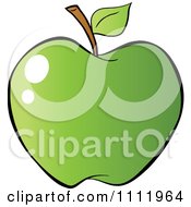 Clipart Green Apple 4 Royalty Free Vector Illustration
