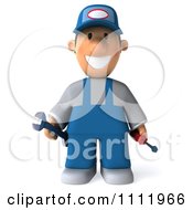 3d Mechanic Guy With Tools