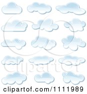 Poster, Art Print Of Puffy Cloud Icons