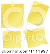Poster, Art Print Of 3d Yellow Notes With Tape