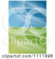 Poster, Art Print Of Abstract Green And Blue Backgrounds
