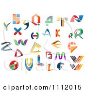 Poster, Art Print Of Abstract Colorful Letters A Through Z 8