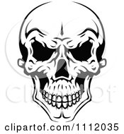 Clipart Evil Black And White Skull 2 Royalty Free Vector Illustration