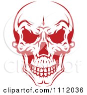 Poster, Art Print Of Evil Red And White Skull 2