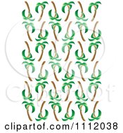 Clipart Seamless Palm Tree Background Pattern Over White Royalty Free Vector Illustration
